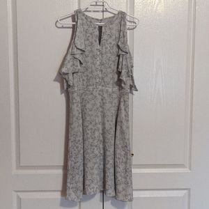 Banana Republic Cold Shoulder Floral Chiffon Dress